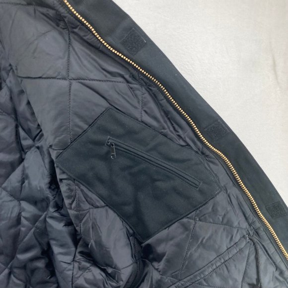 Carhartt Men's Black Zip-up Jacket Yukon Coat Lined C55 size XL Tall NWOT - Picture 5 of 10